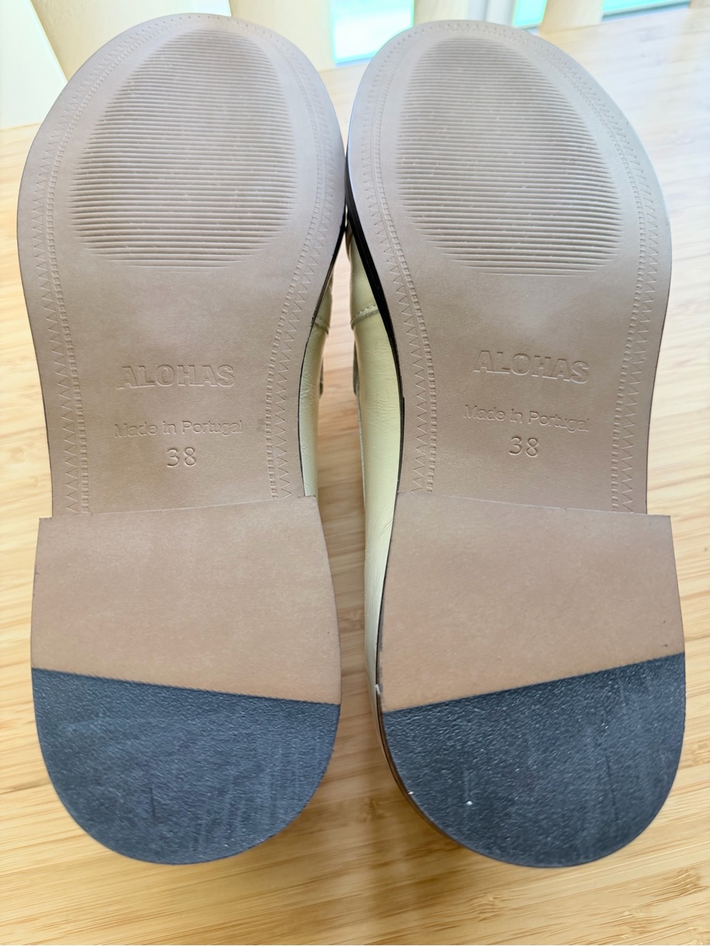 ALOHAS Marietta Onix Cream Leather Loafers Size 38 NWT - Picture 4 of 8